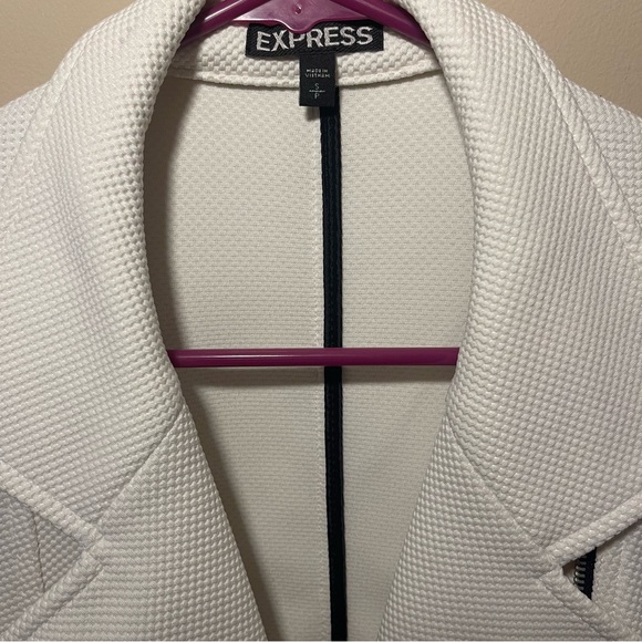 White Knit Moto Jacket - Picture 2 of 6